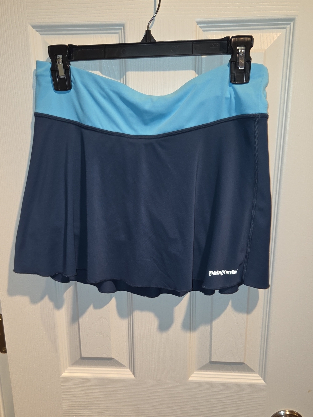 Patagonia Navy Skort with Light Blue Waistband